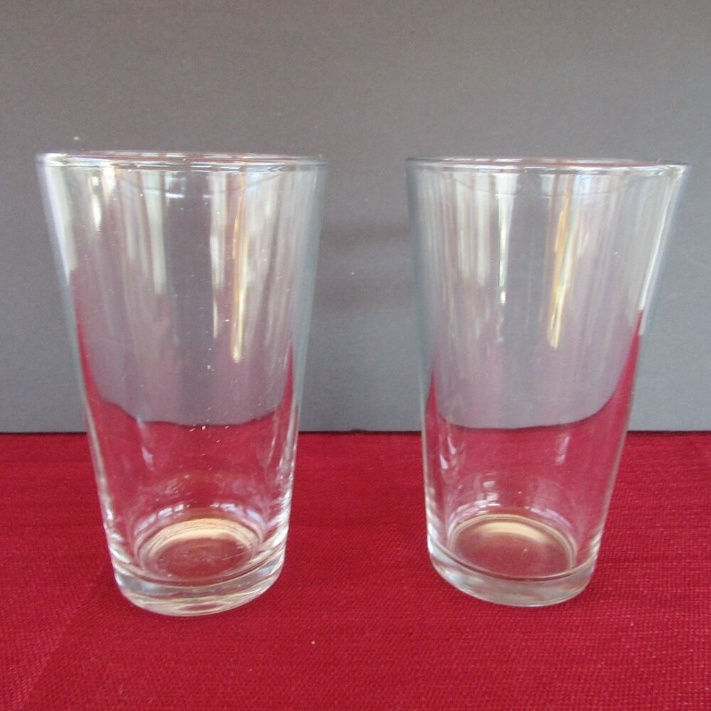 Libbey tumblers glasses set of 2 clear weighted flared